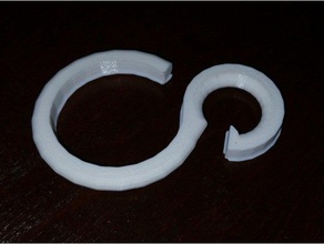 duş raylı perde kanca banyo hooks aksesuarları 3d print model - Mito3D