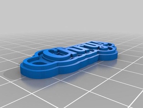 nouveau chrys multiline tag keychain keychains customized 3d print model - Mito3D