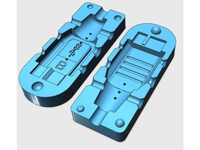 microusb 30 type b press mold diy connector hot glue molds plug usb 3d print model - Mito3D