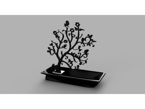 arbre bijoux takı bilezik küpe mücevher yüzük ağaç 3d print model - Mito3D