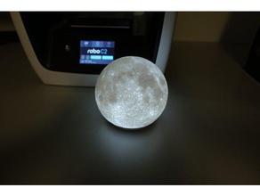 haute détaillée de la lune lampe décor banatecad banate cad 3d print model - Mito3D