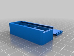 3 compartment box sliding top containers customized 3d print model - Mito3D