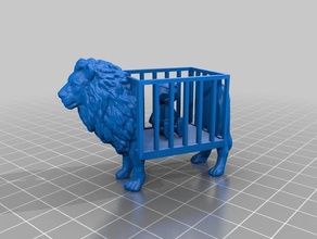 presepe gitterbett - leone i contenitori 3d print model - Mito3D