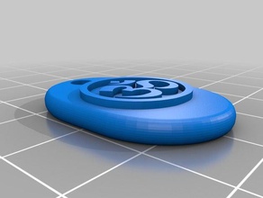 om Schlüsselanhänger symbol 3d-drucken 3d print model - Mito3D