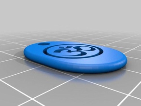 copy om keychain symbol 3d printing 3d print model - Mito3D