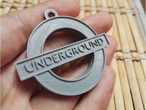 london underground logo keychain keychains key metro 3d print model - Mito3D