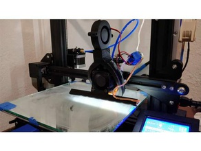 40mm fan led light bar 3d printer parts mount holder lightbar 3d print model - Mito3D
