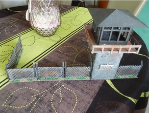 guard prison fence - 28 32 mm walking dead toys & games mantic tabletop wargames warhammer 3d print model - Mito3D