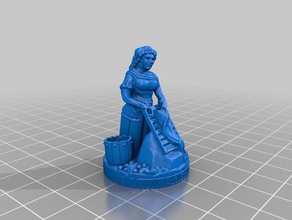 roman peasant woman 28mm miniature games diorama fantasy gamesworkshop minis wargaming warhammer 3d print model - Mito3D