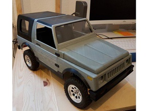 suzuki sj 410 corps karosserie 1 9 châssis scx10 r c véhicules axial gel nde 2 openrc voiture rc rc4wd 3d print model - Mito3D