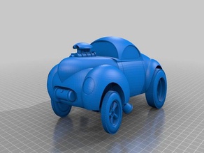 hot rod willys coupé jouet de l'automobile faites glisser gasser d'impression 3d print model - Mito3D
