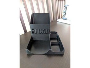1 papá escritorio organizador de la oficina 3d print model - Mito3D