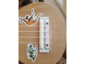 ukulele tie bar bridge saddle music 3d print model - Mito3D