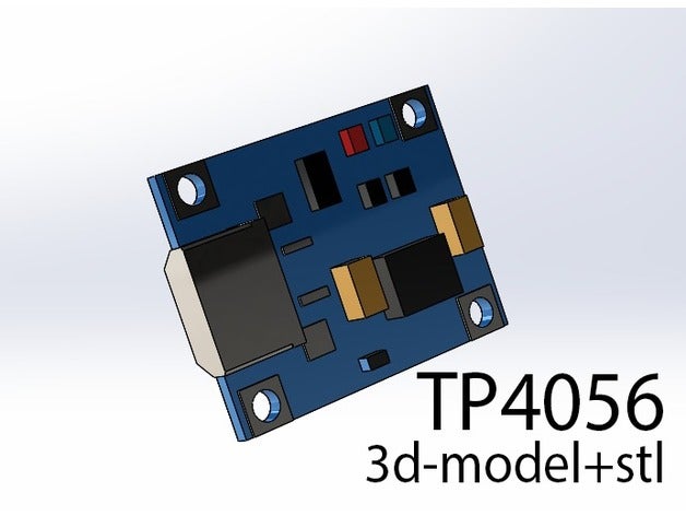 tp4056 charging module electronics accumulator battery charge li-ion 3D print model - Mito3D