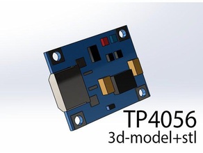 tp4056 de carregamento do módulo eletrônica acumulador a bateria cobrança li-ion 3d print model - Mito3D