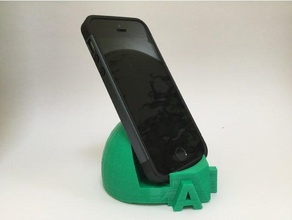 customizable initial phone stand mobile 3d print model - Mito3D