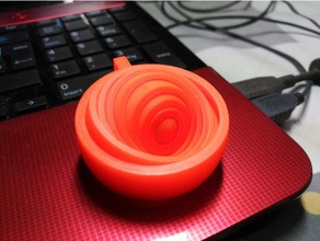 gyroscopic keyring 9 rings external diameter 5 cm keychains 3d print model - Mito3D