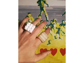 gli anelli di collegamento amore pace gomma picchi 3d print model - Mito3D