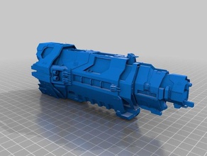 pilier de l'automne modèles halo navires lourd criuser sci-fi gratuite l'espace navire guerre csnu 3d print model - Mito3D
