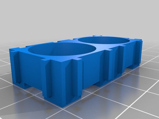 holder 18650 battery 2p 3d printing 3D print model - Mito3D