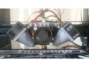 barebone-fan-system 3d Drucker Zubehör 40mm Lüfter montieren - adapter einstellbar axial anpassbare kundengebundene e3d e3d-v6 fan fan-duct mount silent 3d print model - Mito3D