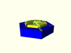 Sechskant-Baustein Bau-Spielzeug Spiel hexagon 3d print model - Mito3D