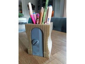 pencil case cup office equipment organization pencilholder holder 3d print model - Mito3D
