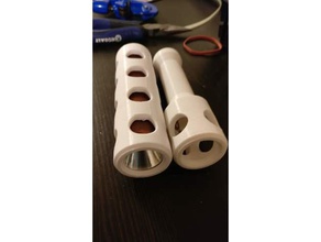 lanterna corpo de tubo cobre o dissipador calor do led refletor drop-in as ferramentas 18650 diodo emissor luz 3d print model - Mito3D