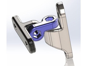 Lautsprecher-Wandhalterung 2-Achsen Artikulation - Elektronik Lautsprecher montieren 3d print model - Mito3D