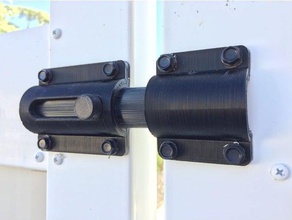 gate latch sliding bolt type outdoor & garden 3d print model - Mito3D