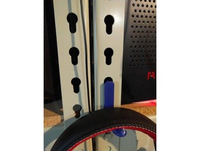 keyhole rack hook organization headphone hanger holder slot 3d print model - Mito3D
