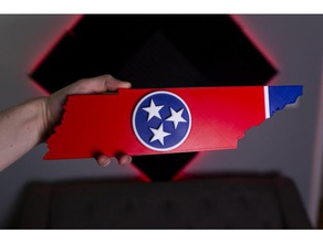 tennessee state flag decoration signs & logos 3d printer american titans 3d print model - Mito3D