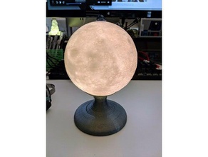 moon lamp circular base electronics adafruit trinket arduino diy nightlight night light 3d print model - Mito3D