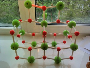 tio2 anatase ball stick model physics & astronomy crystallography crystal structure 3d print model - Mito3D
