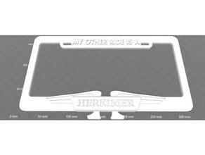 my other ride herkimer license plate frame mystery men signs & logos 3d print model - Mito3D