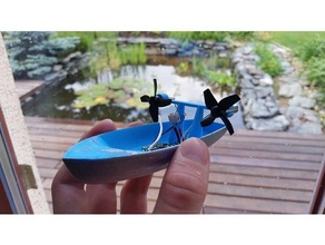 tiny boat v3 3d printing 2 motors 2018 6mm 6x15 6x15mm 6x17 v2 body drone fram glider micro mini mod mode motor mount mounts only quadcopter rc spare speed tinywhoop water whoop whoover 3d print model - Mito3D