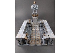 openlock dwarven halls sentinels toy & game accessories dnd tiles dungeon miniatures openforge pathfinder rpg tabletop terrain tile 3d print model - Mito3D