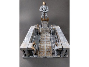 openlock Zwergen-Hallen-Wächter Spielzeug & game Zubehör dnd Fliesen - dungeon miniaturen openforge pathfinder pathfinder-Fliesen rpg rpg-Fliesen tabletop Gelände tile 3d print model - Mito3D