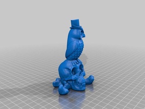 cópia conheceu coruja A impressão 3d crânio 3d print model - Mito3D