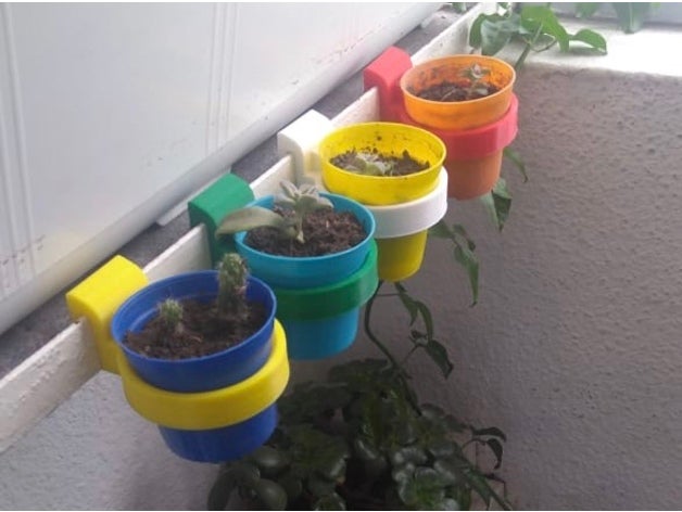 suculent pot holder outdoor & garden 3D print model - Mito3D