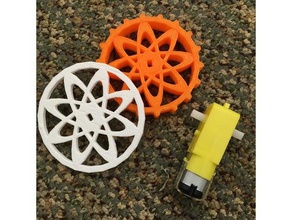 Räder arduino-Motoren 3-Zoll-Durchmesser in der Robotik 3d print model - Mito3D