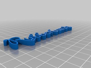 rubberband text - butterfly kids font customized 3d print model - Mito3D