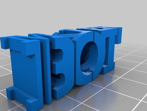 texto flip makerbot2 a arte mr impressora 3d print model - Mito3D