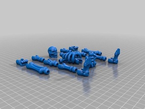 snap-together skeleton 3d printing 3d print model - Mito3D