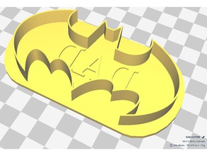 bat-dad cookie cutter kitchen & dining batman dad father fathers day 3d print model - Mito3D