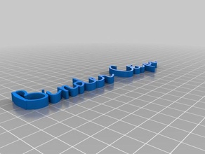 binder clips text - cedarvillecurs font customized 3d print model - Mito3D