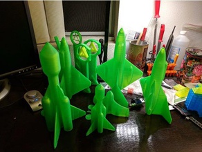 foguetes A impressão 3d foguete brinquedo brinquedos 3d print model - Mito3D