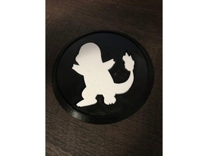 charmander coaster household supplies pokemon 3d print model - Mito3D