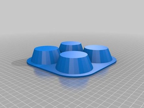 2x2 cupcake muffin pan toy & game accessories cupcakes holder tin muffins 3d print model - Mito3D