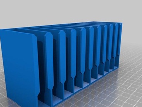 personalizzato batteria dispenser aa 5 x 10 50 organizzazione su misura 3d print model - Mito3D